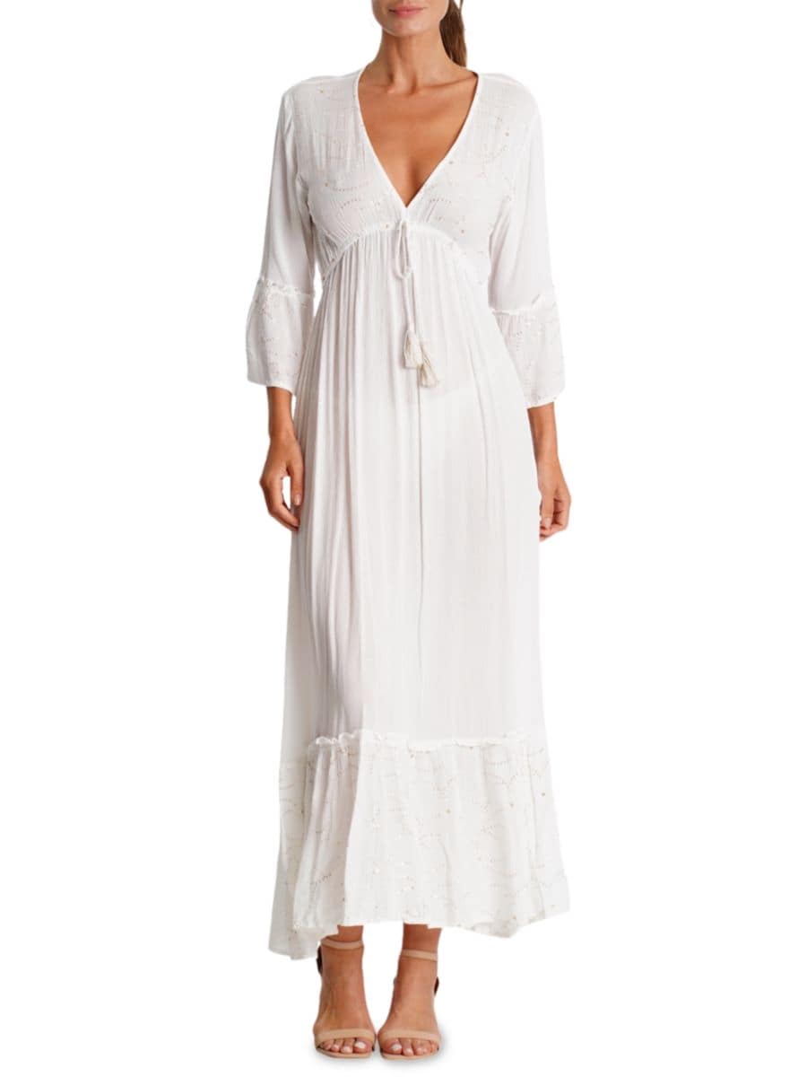 Платье-макси с вышивкой La Moda Clothing, белый
Платье-макси с вышивкой La Moda Clothing, белый