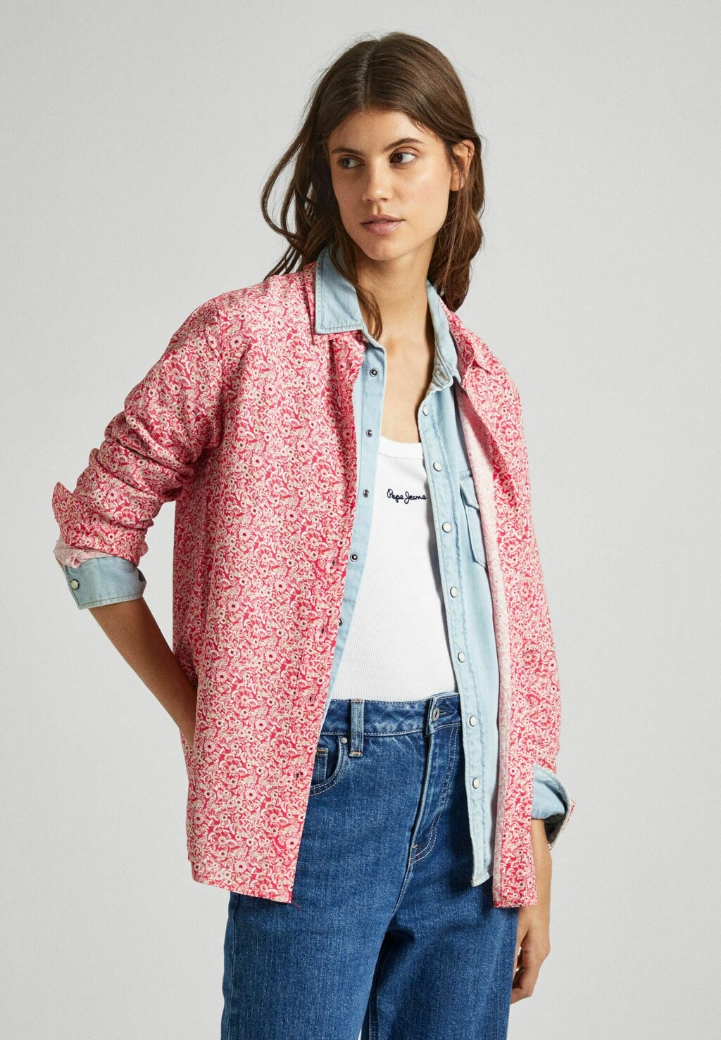 Рубашка Pepe Jeans БЕККА, хрустящий красный 
Рубашка Pepe Jeans БЕККА, хрустящий красный