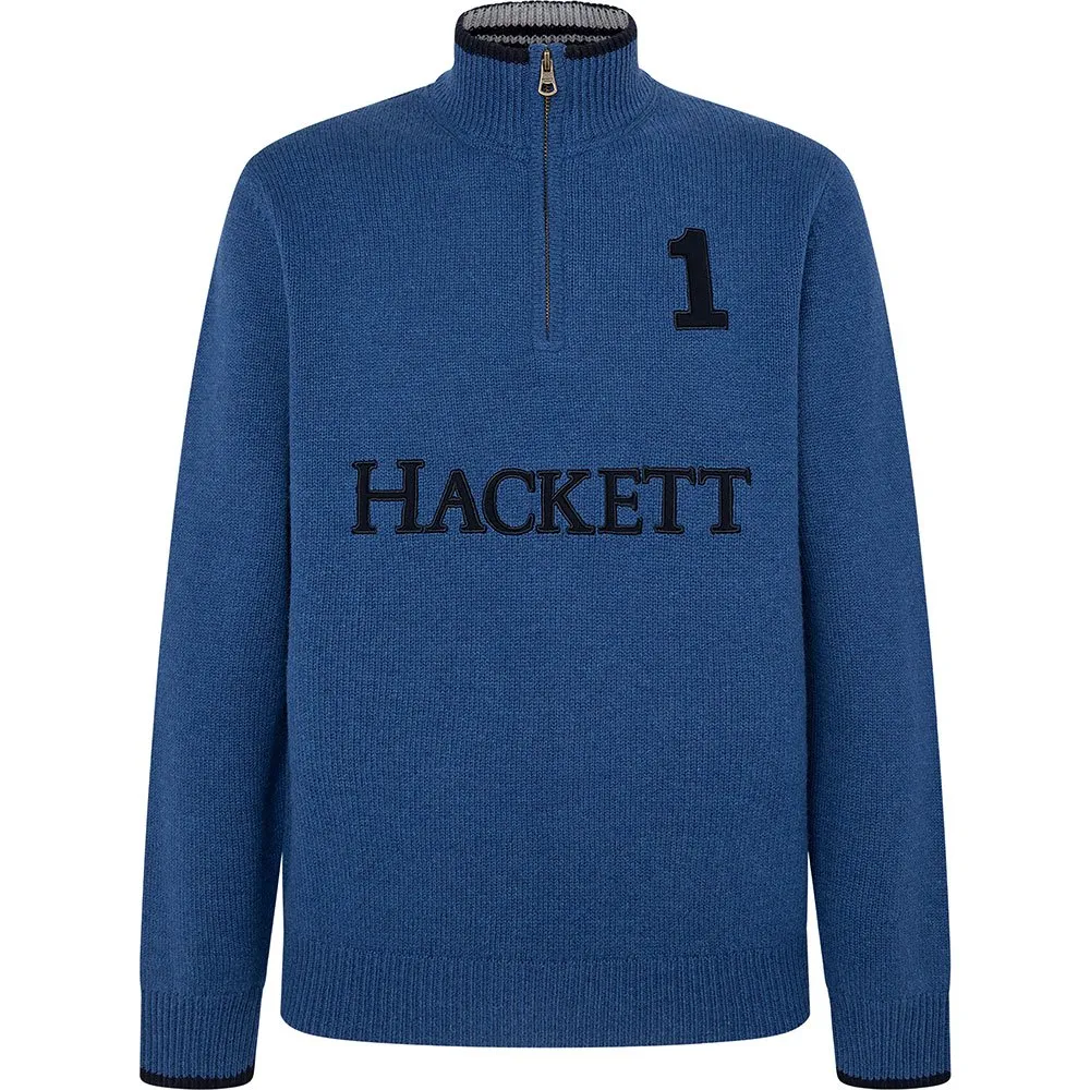 Свитер Hackett HM703226 half zip, синий 
Свитер Hackett HM703226 half zip, синий