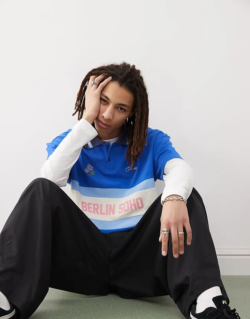 Винтажная рубашка-поло Prohibited Soho синего цвета
Винтажная рубашка-поло Prohibited Soho синего цвета