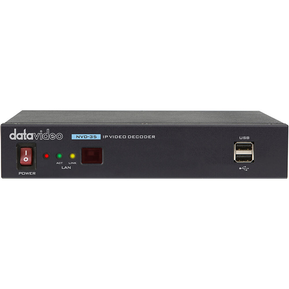 Потоковый IP-видеодекодер Datavideo NVD-35 Mark II с выходом SDI
Потоковый IP-видеодекодер Datavideo NVD-35 Mark II с выходом SDI