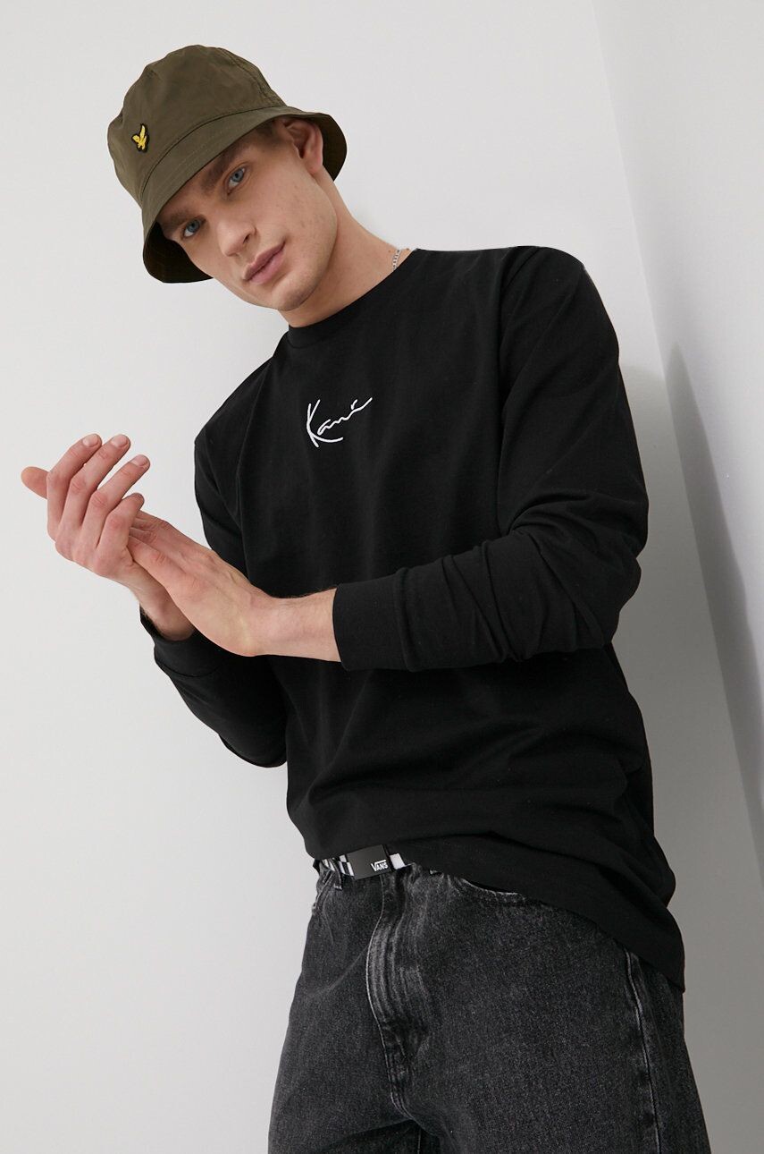 Хлопковый топ с длинными рукавами Karl Kani, черный 
Хлопковый топ с длинными рукавами Karl Kani, черный