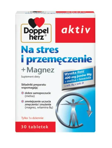 Doppelherz Aktiv na Stres i Przemęczenie+ Magnez препарат, уменьшающий чувство усталости и утомления, 30 шт.
Doppelherz Aktiv na Stres i Przemęczenie+ Magnez препарат, уменьшающий чувство усталости и утомления, 30 шт.