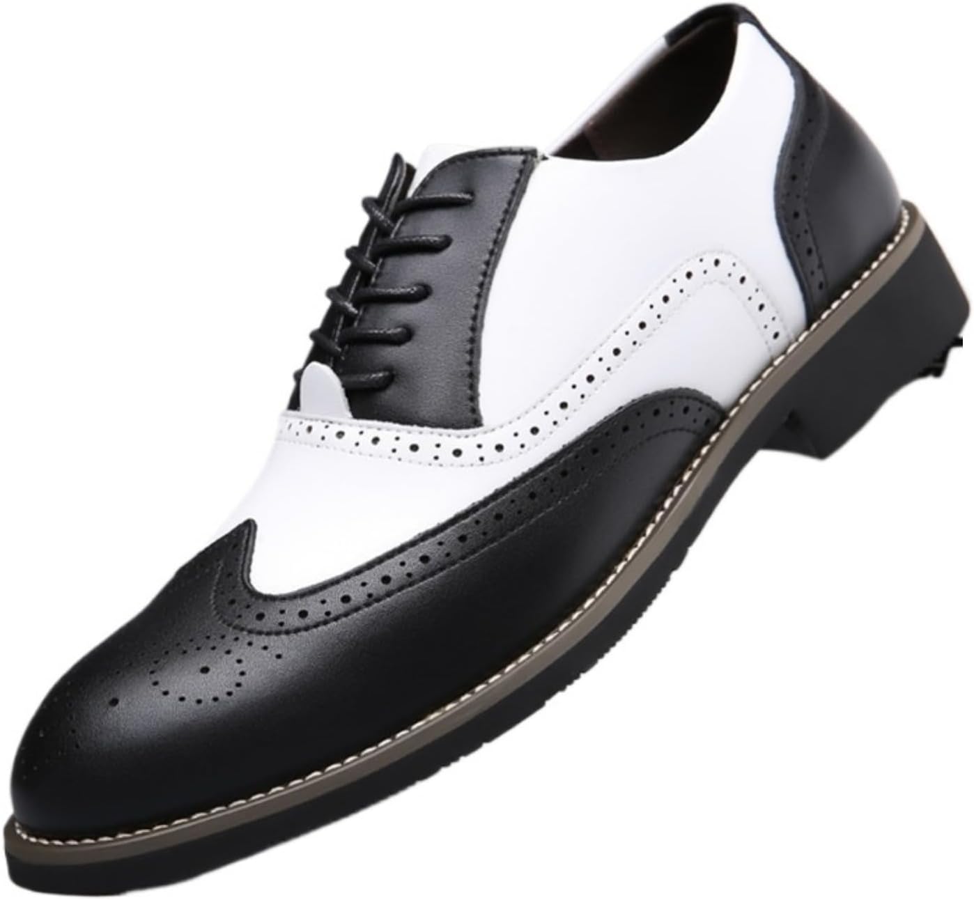 Мужские кожаные перфорированные оксфорды с крылышками на шнуровке, заостренный носок, комбинированная двухцветная броги, удобные, с нескользящей подошвой, формальные деловые туфли-седла Aflngle, черный
Мужские кожаные перфорированные оксфорды с крылышками на шнуровке, заостренный носок, комбинированная двухцветная броги, удобные, с нескользящей подошвой, формальные деловые туфли-седла Aflngle, черный