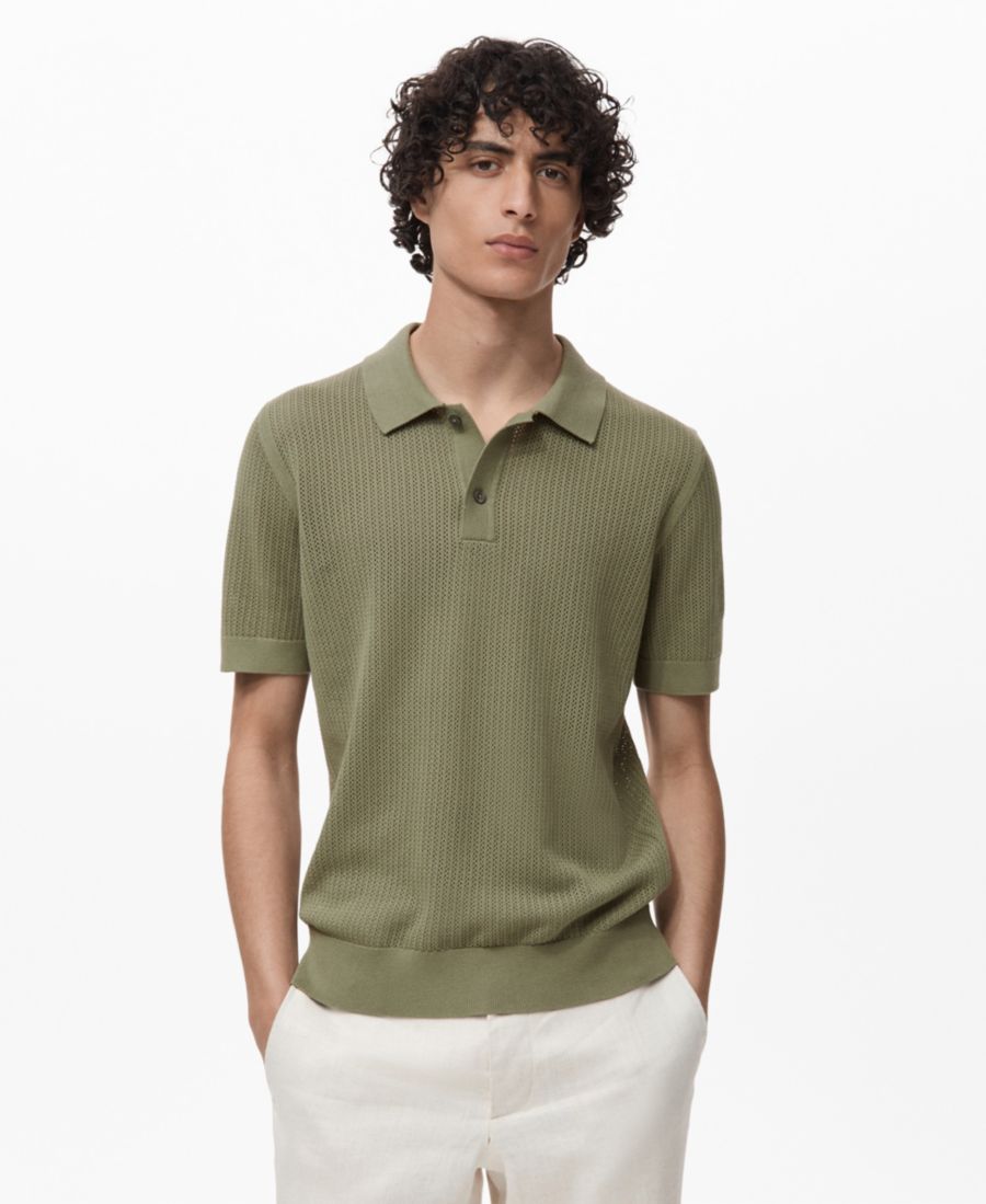 Мужская ажурная вязаная хлопковая рубашка-поло MANGO, Green, Зеленый, Мужская ажурная вязаная хлопковая рубашка-поло MANGO, Green
Мужская ажурная вязаная хлопковая рубашка-поло MANGO, Green, Зеленый, Мужская ажурная вязаная хлопковая рубашка-поло MANGO, Green