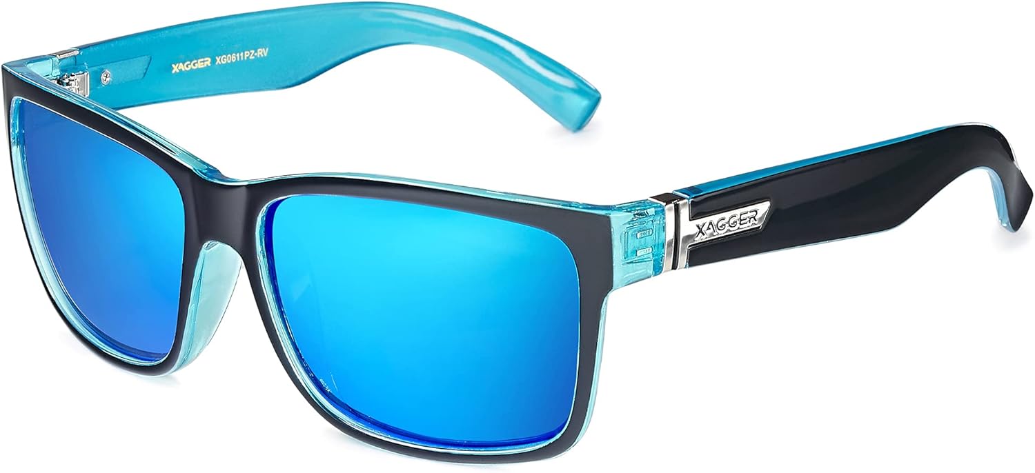 Квадратные поляризованные солнцезащитные очки Xagger для мужчин и женщин, защита от ультрафиолета UV400, зеркальные спортивные солнцезащитные очки, Electric Blue - Black | Ice Blue Mirror
Квадратные поляризованные солнцезащитные очки Xagger для мужчин и женщин, защита от ультрафиолета UV400, зеркальные спортивные солнцезащитные очки, Electric Blue - Black | Ice Blue Mirror