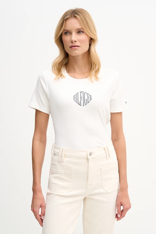 Хлопковая футболка Tommy Hilfiger, бежевый
Хлопковая футболка Tommy Hilfiger, бежевый