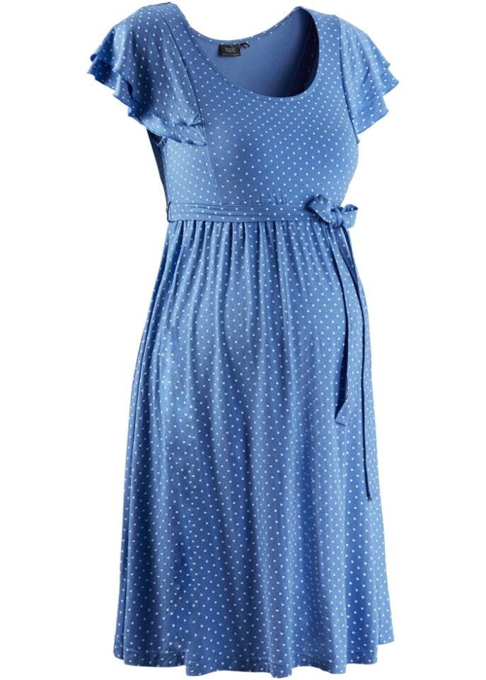 Платье-рубашка для беременных с коротким рукавом Bpc Bonprix Collection, голубой, Синий, Платье-рубашка для беременных с коротким рукавом Bpc Bonprix Collection, голубой