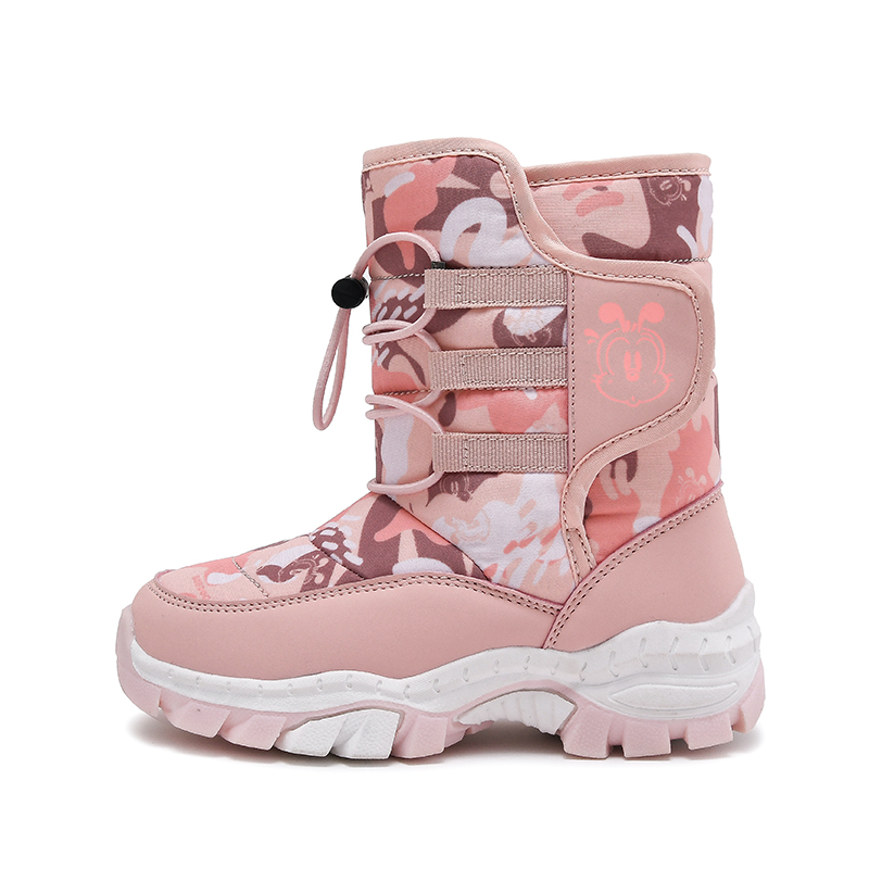 Нескользящие и износостойкие теплые высокие детские ботинки BOBDOG, розовый
Нескользящие и износостойкие теплые высокие детские ботинки BOBDOG, розовый