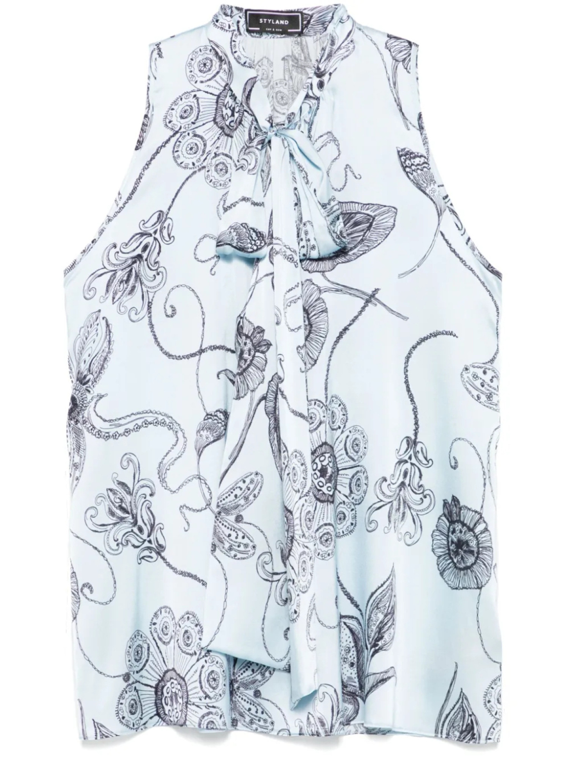 Блузка STYLAND с цветочным принтом, синий
Блузка STYLAND с цветочным принтом, синий