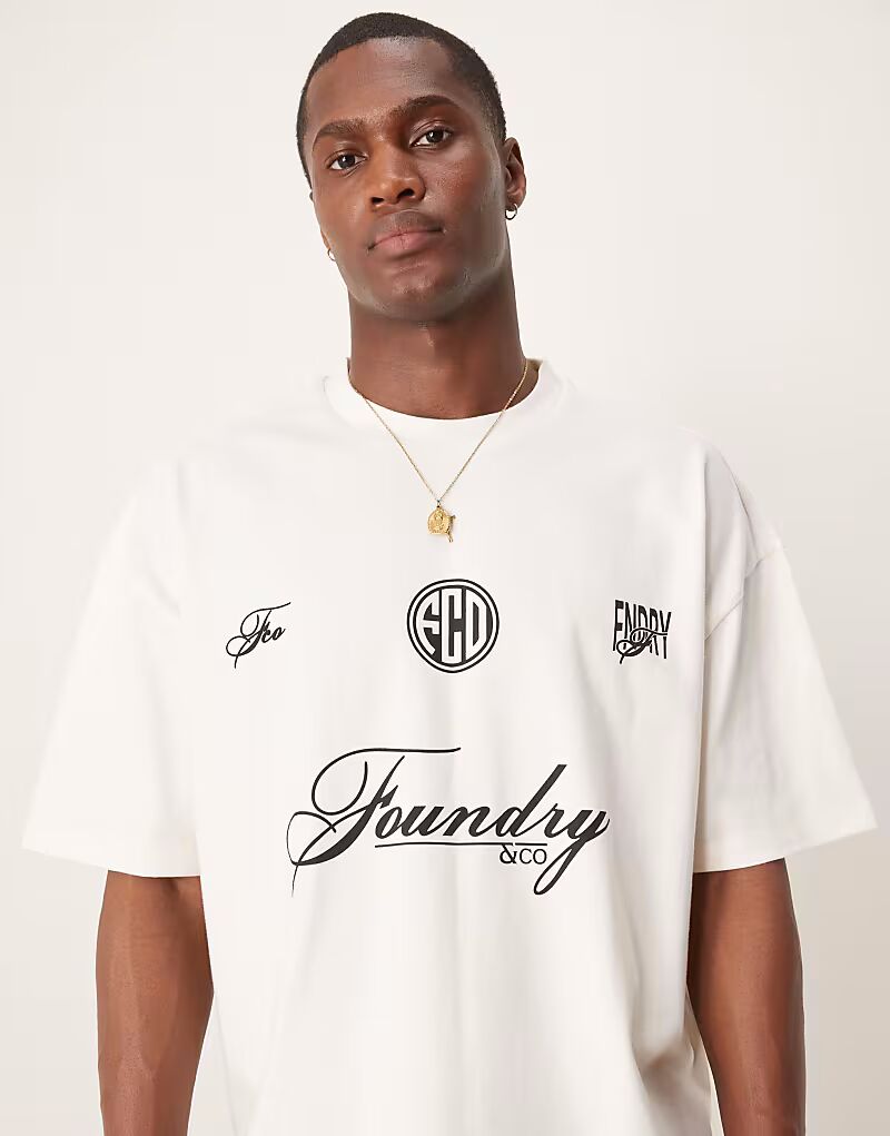 Футболка свободного кроя плотностью 240 г/м² с принтом спереди и сзади в бежево-белом цвете Asos Design
Футболка свободного кроя плотностью 240 г/м² с принтом спереди и сзади в бежево-белом цвете Asos Design