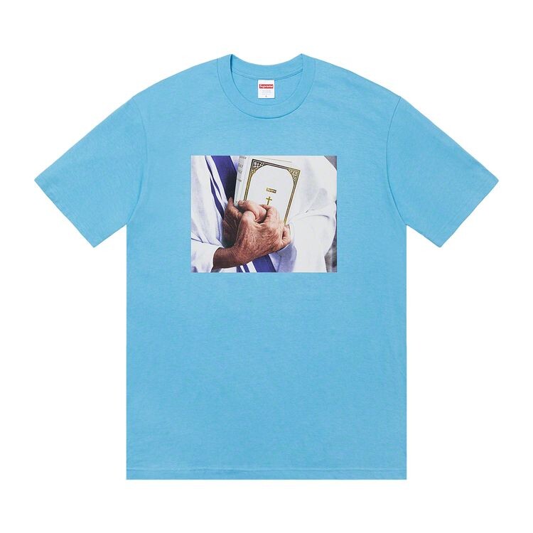 Футболка Supreme Bible Tee Light Slate, синий 
Футболка Supreme Bible Tee Light Slate, синий