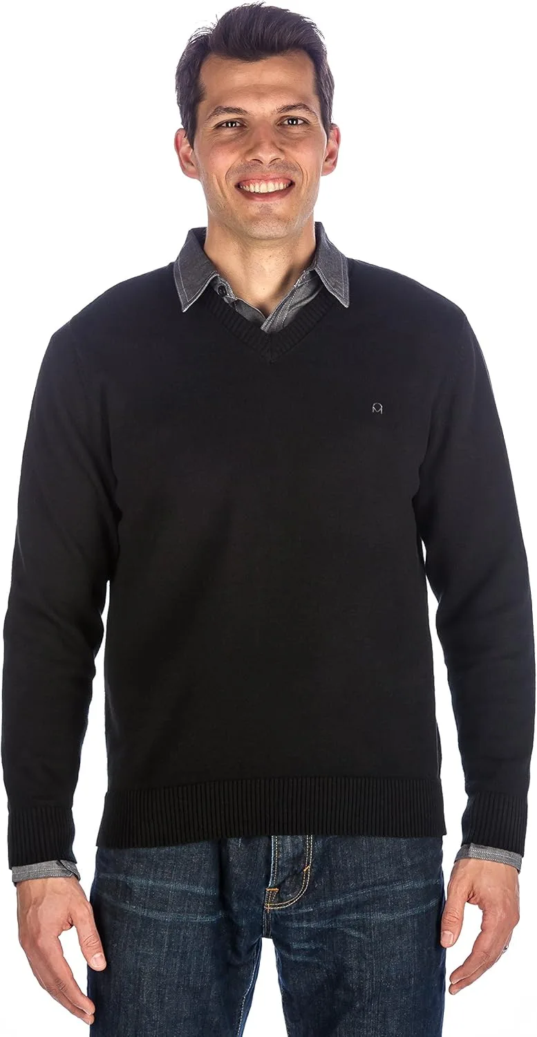 Noble Mount мужской свитер V-образным вырезом из 100% хлопка
Noble Mount мужской свитер V-образным вырезом из 100% хлопка