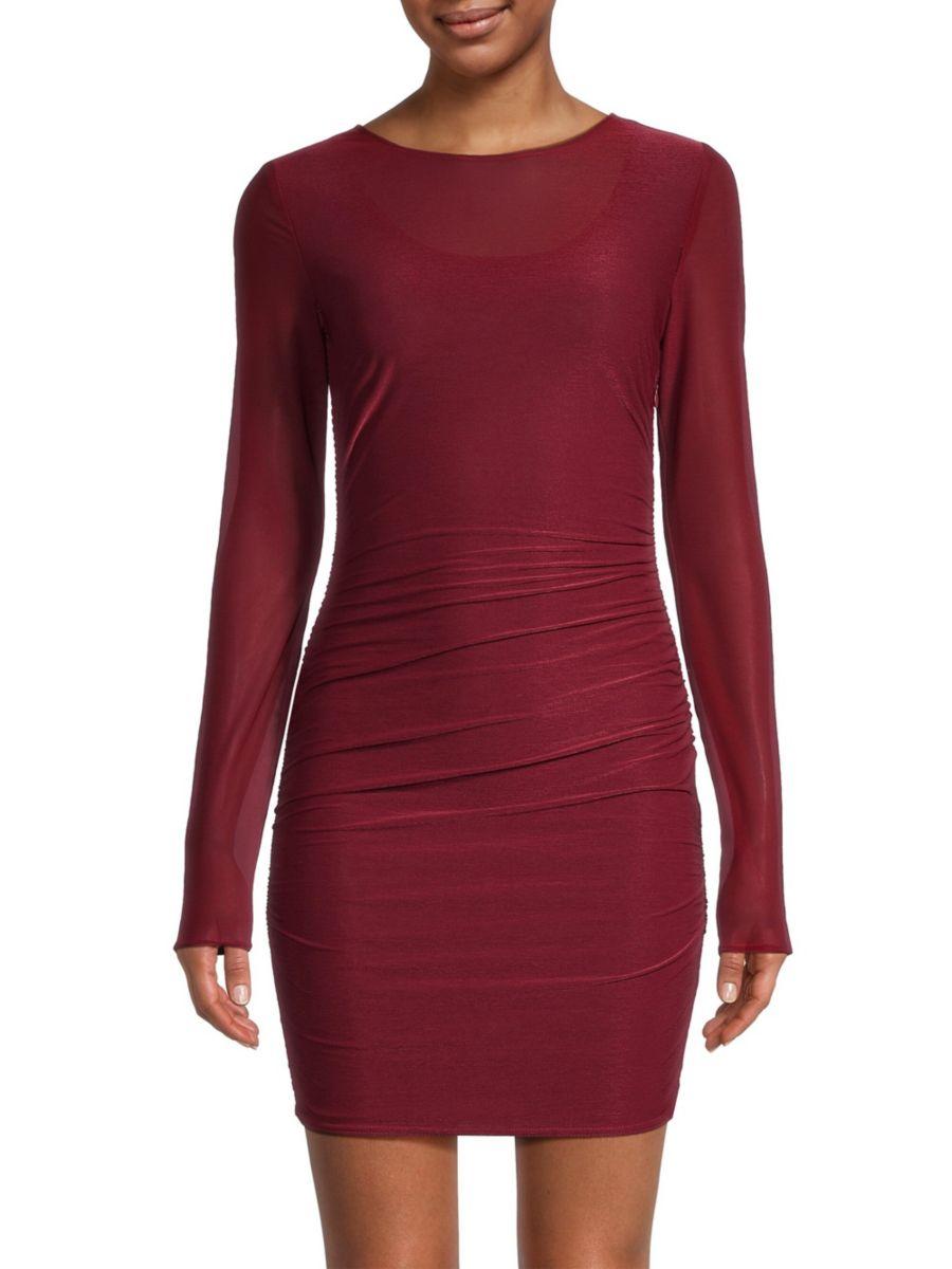 Мини-платье из прозрачного джерси с длинными рукавами Jason Wu, бордовый
Мини-платье из прозрачного джерси с длинными рукавами Jason Wu, бордовый