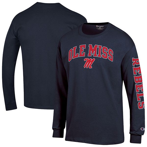 Мужская футболка с длинным рукавом navy ole miss rebels arch over logo 2-hit Champion
Мужская футболка с длинным рукавом navy ole miss rebels arch over logo 2-hit Champion