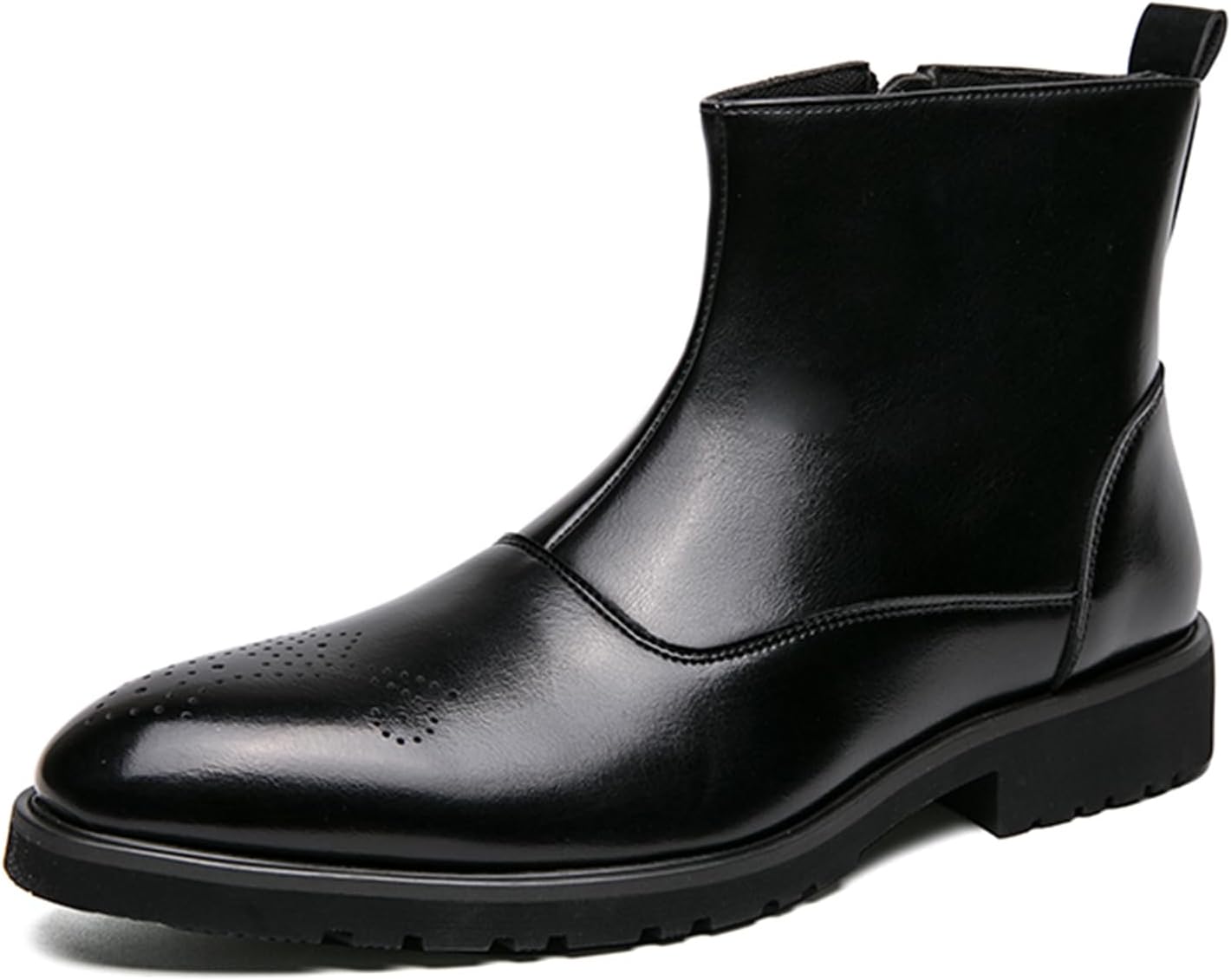 Мужские кожаные ботинки выше щиколотки, классические челси с броги и боковой молнией Dacnakby, черный
Мужские кожаные ботинки выше щиколотки, классические челси с броги и боковой молнией Dacnakby, черный