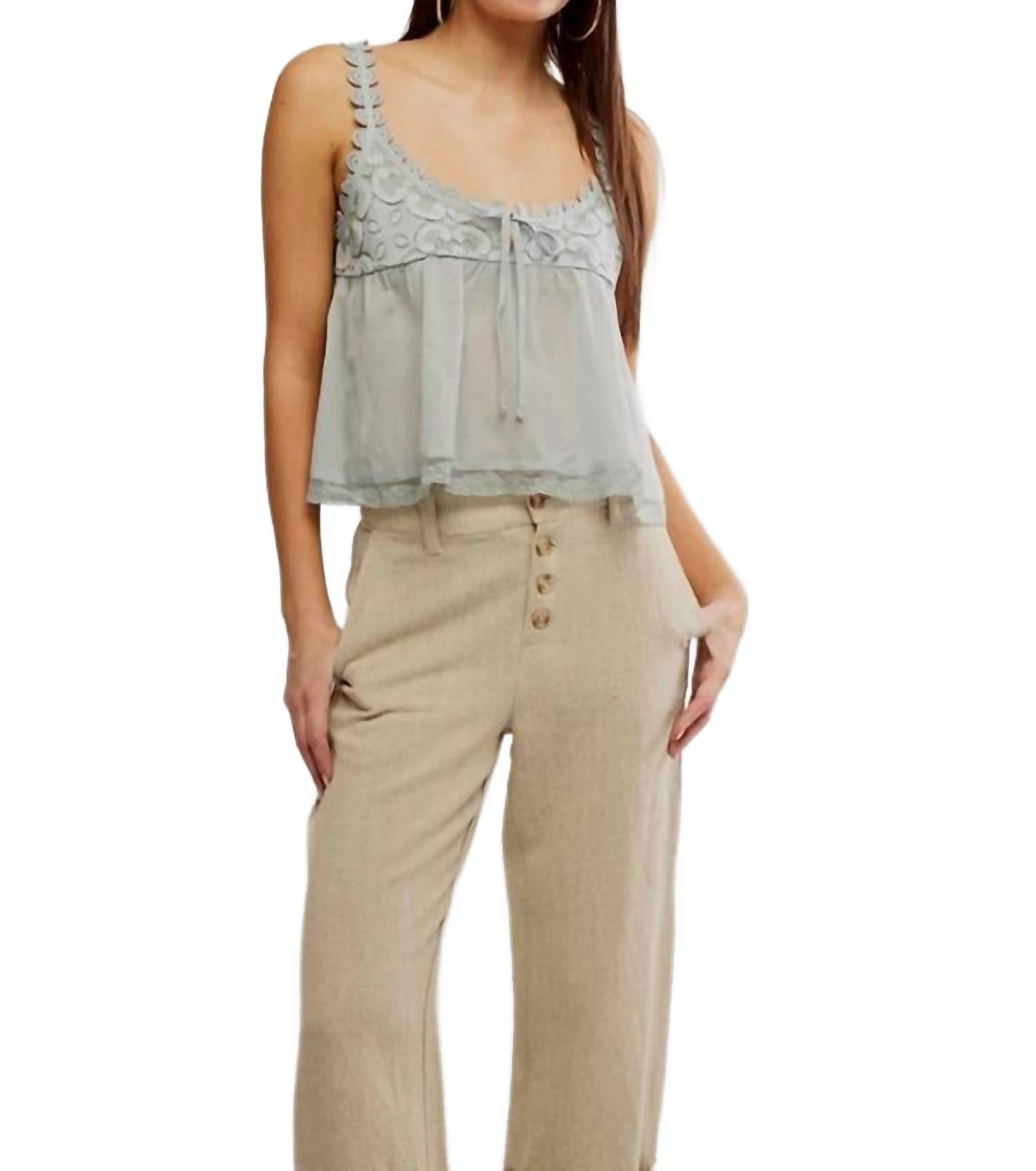 Кружевной топ Stevie цвета жемчужно-голубой Free People
Кружевной топ Stevie цвета жемчужно-голубой Free People