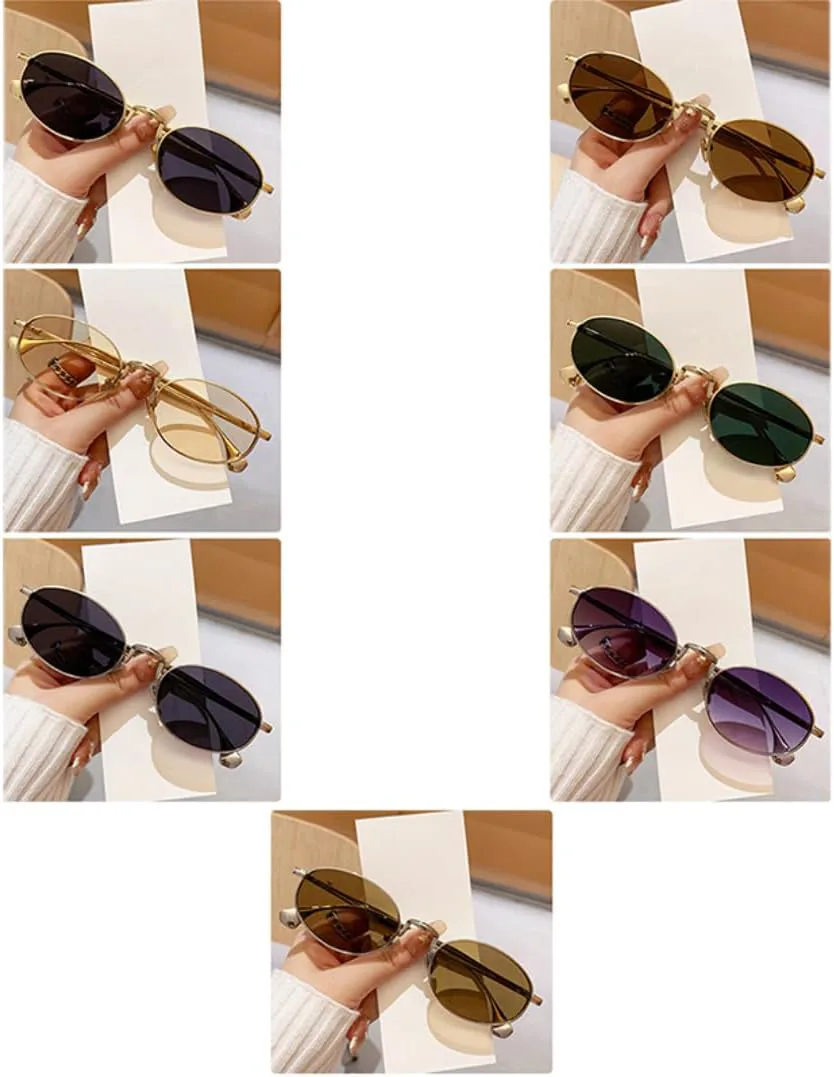 Ретро маленькие овальные металлические солнцезащитные очки для женщин с защитой от УФ-излучения UV400, модные панк-очки для мужчин TOIPASTN, Golden Champagne
Ретро маленькие овальные металлические солнцезащитные очки для женщин с защитой от УФ-излучения UV400, модные панк-очки для мужчин TOIPASTN, Golden Champagne