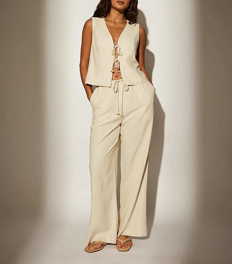 Пляжные брюки South Beach из льняной смеси бежевого цвета
Пляжные брюки South Beach из льняной смеси бежевого цвета