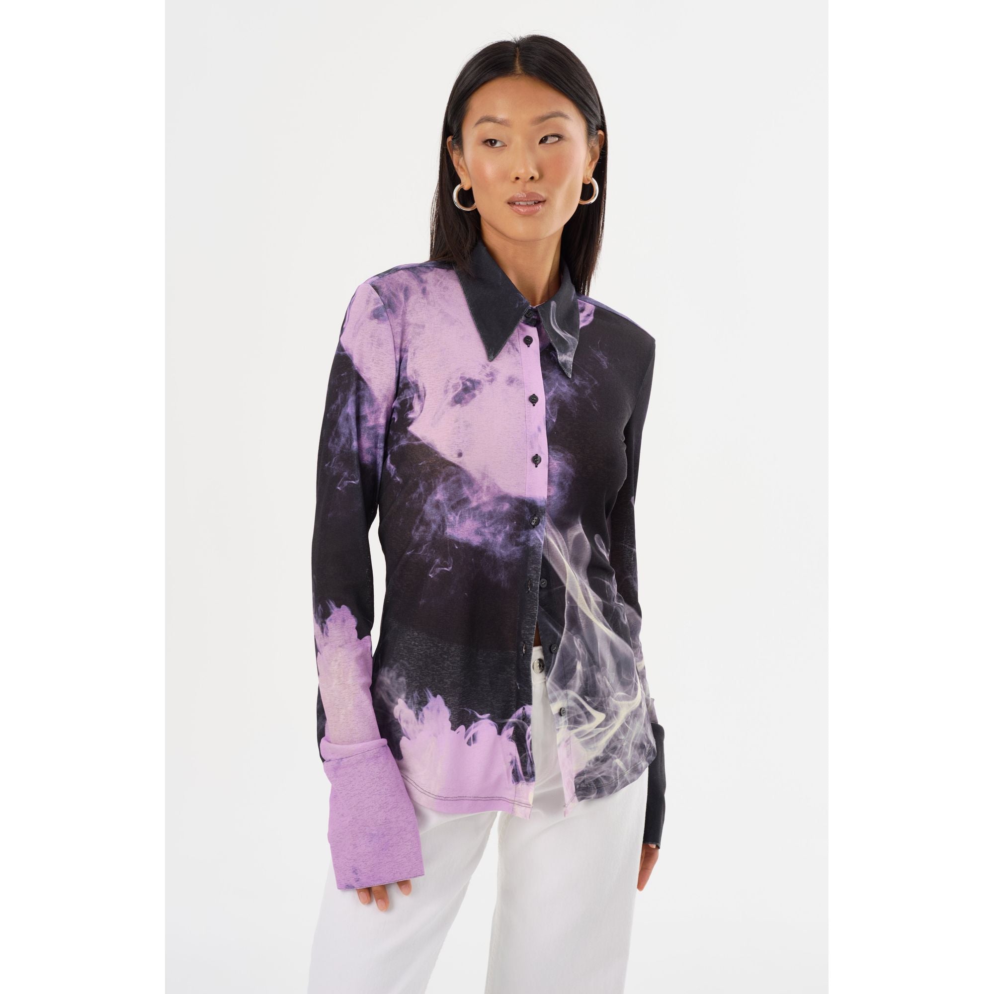 Альзина | Принтованная рубашка с длинным рукавом Lamarque, лавандовый
Альзина | Принтованная рубашка с длинным рукавом Lamarque, лавандовый