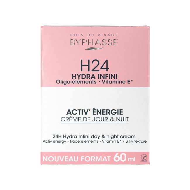 Hydra infini h24 дневной и ночной крем для лица Byphasse, 60 мл
Hydra infini h24 дневной и ночной крем для лица Byphasse, 60 мл