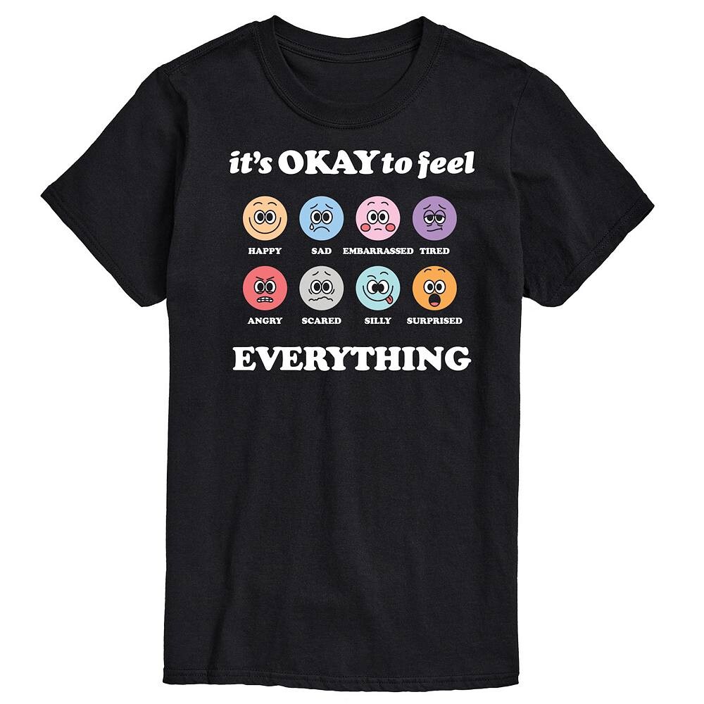 Мужская футболка с рисунком It's OK's Feel Everything Licensed Character, черный
Мужская футболка с рисунком It's OK's Feel Everything Licensed Character, черный