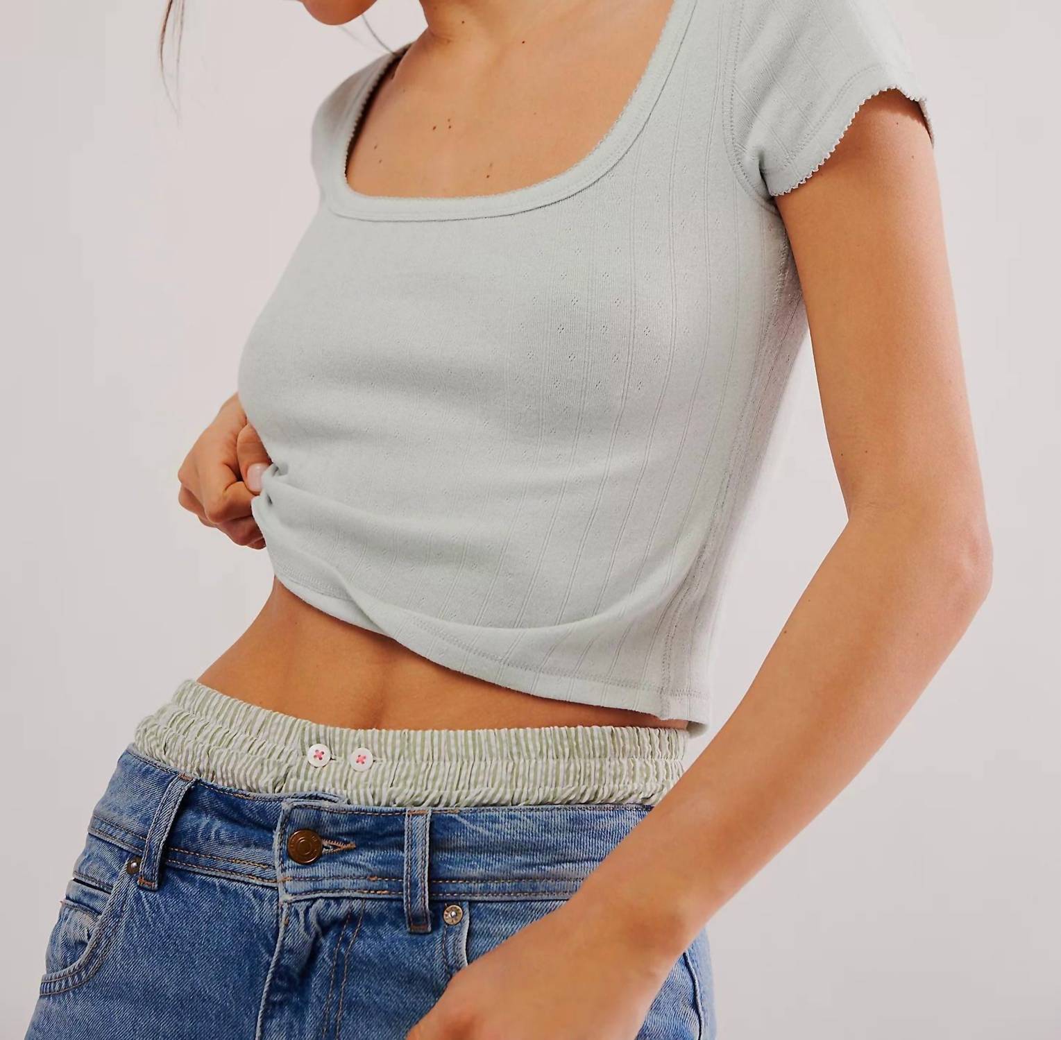 Футболка End Game Pointelle Baby в цвете Pale Aqua Free People, голубой
Футболка End Game Pointelle Baby в цвете Pale Aqua Free People, голубой