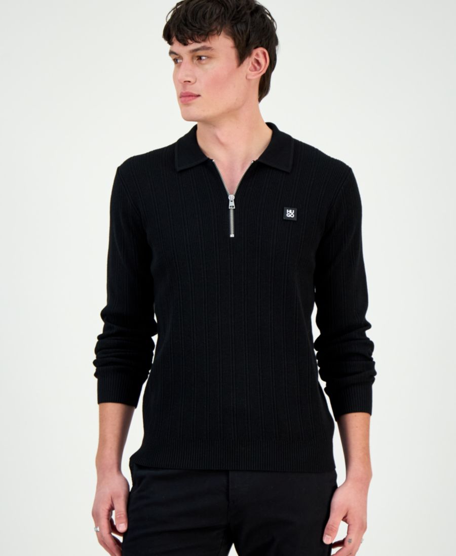 Мужской свитер Sastoro с длинными рукавами и застежкой-молнией до середины груди, с текстурированной поверхностью Hugo Boss, Black
Мужской свитер Sastoro с длинными рукавами и застежкой-молнией до середины груди, с текстурированной поверхностью Hugo Boss, Black