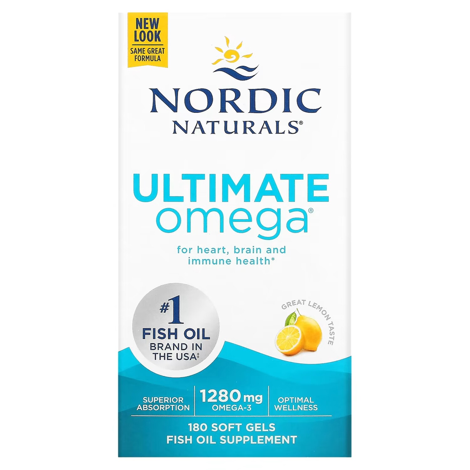 Nordic Naturals Ultimate Omega Lemon 1280 мг, 180 мягких таблеток (640 мг на мягкую гель)
Nordic Naturals Ultimate Omega Lemon 1280 мг, 180 мягких таблеток (640 мг на мягкую гель)