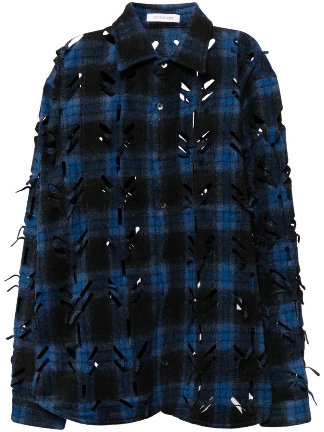 JUNTAE KIM рубашка с вырезами, синий
JUNTAE KIM рубашка с вырезами, синий