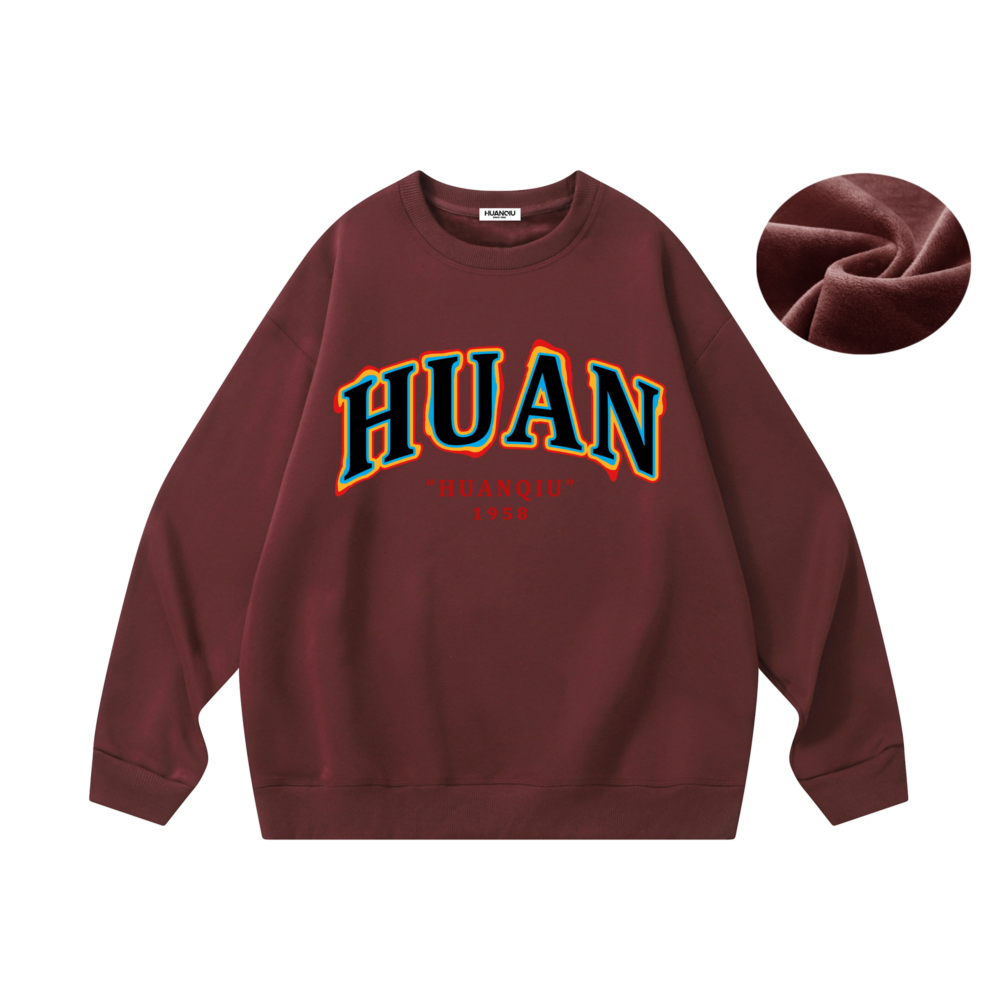 Свитшот Unisex Crew Neck Moderate HUANQIU, burgundy fleece-lined
Свитшот Unisex Crew Neck Moderate HUANQIU, burgundy fleece-lined