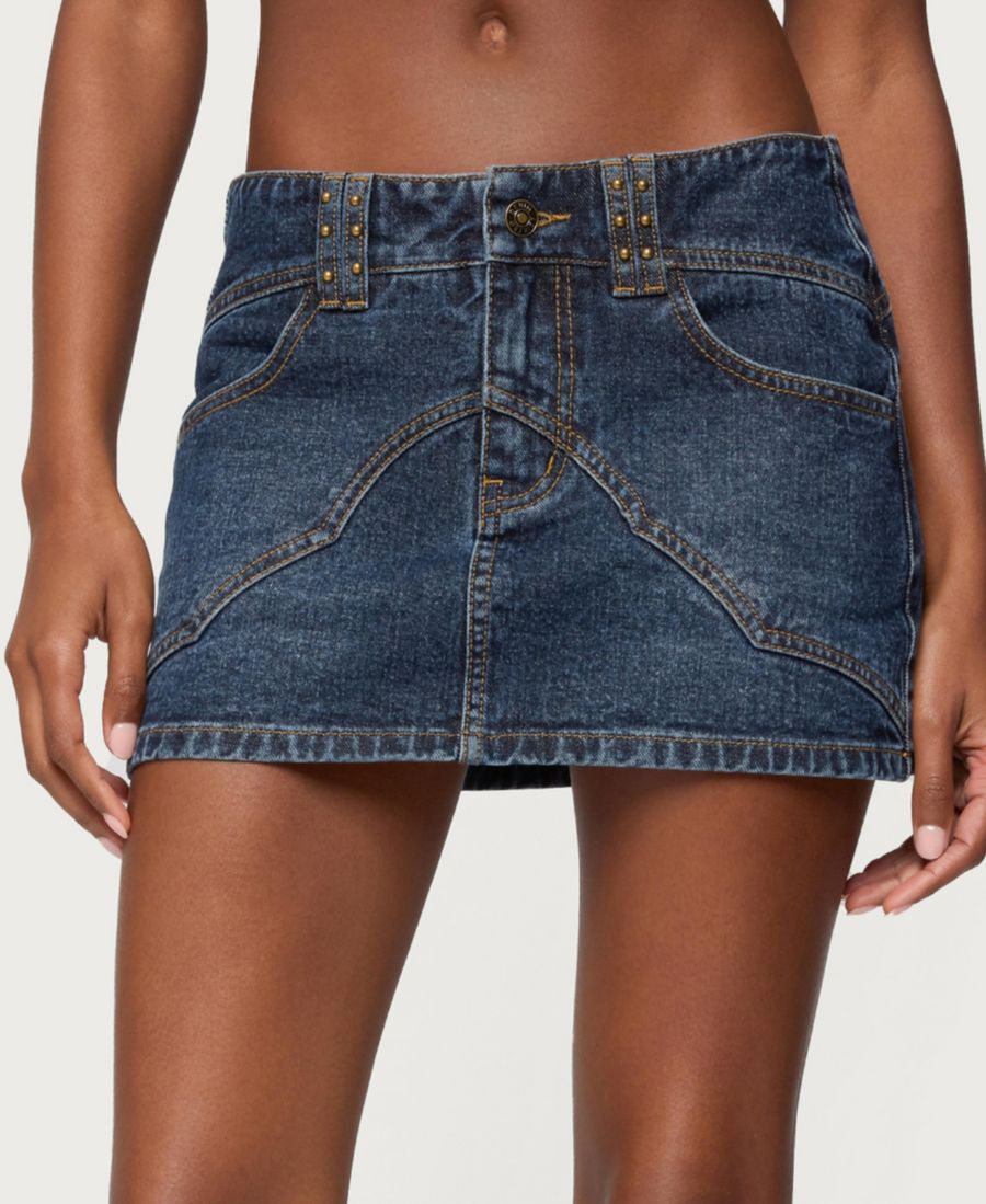 Женская джинсовая мини-юбка Tory Western Edikted, Dark-blue
Женская джинсовая мини-юбка Tory Western Edikted, Dark-blue