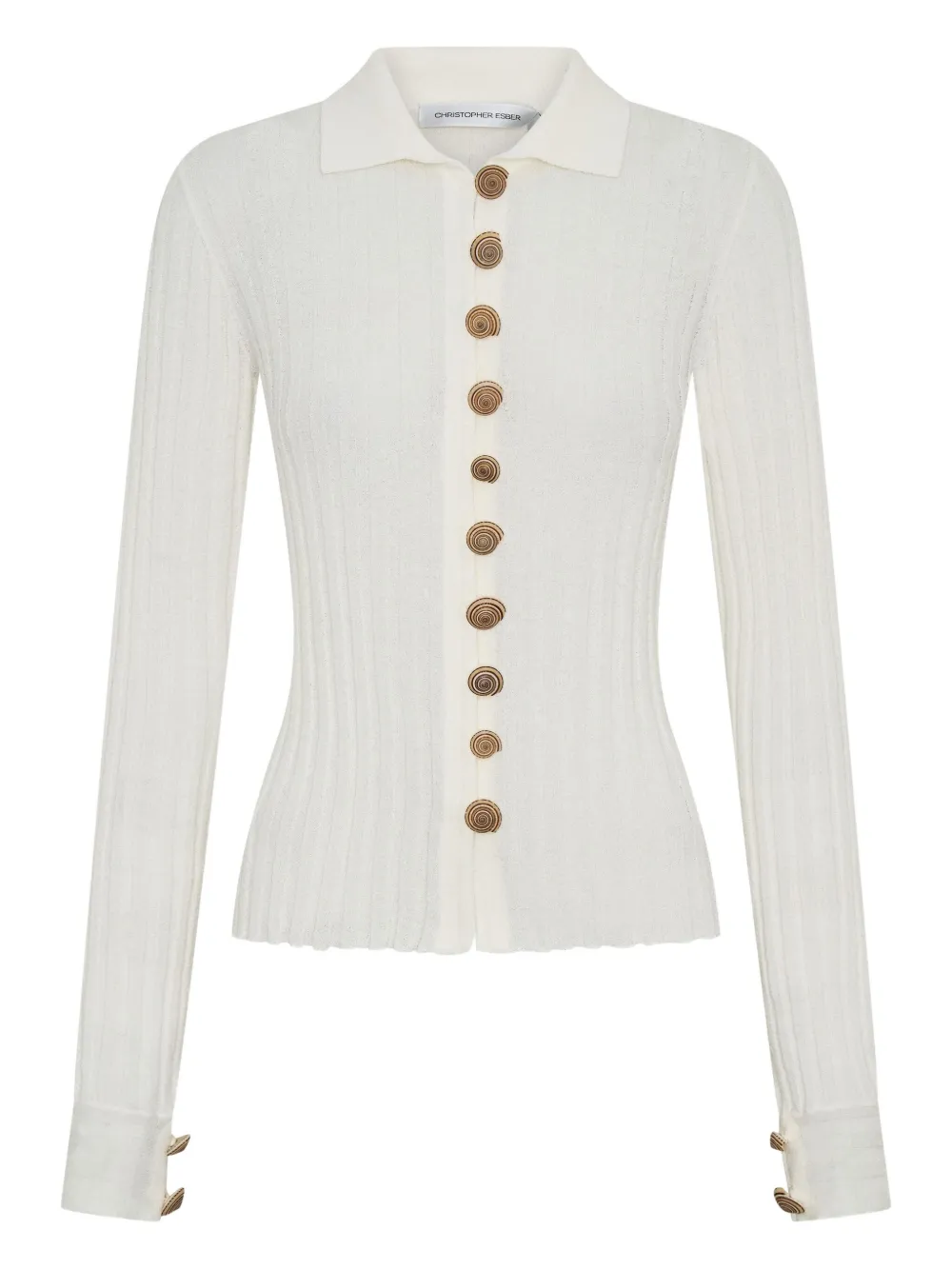 Кардиган с пуговицами Christopher Esber, белый
Кардиган с пуговицами Christopher Esber, белый