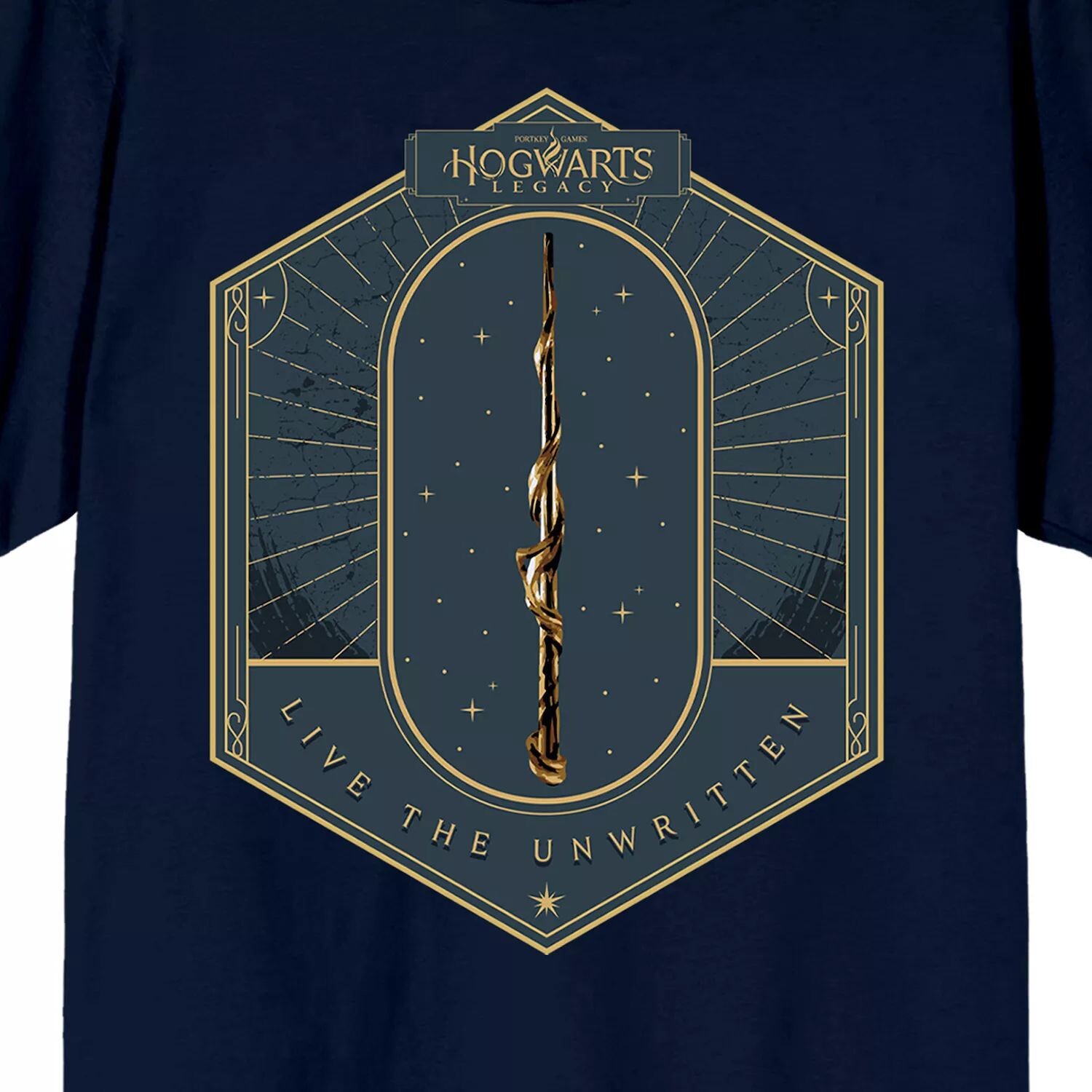 Мужская футболка с палочкой волшебника Хогвартса Наследия Licensed Character 
Мужская футболка с палочкой волшебника Хогвартса Наследия Licensed Character