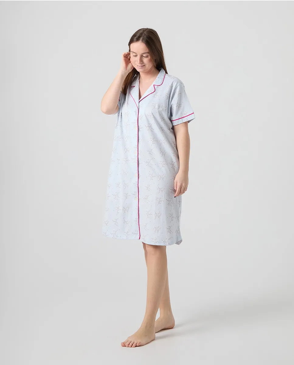 Вязаный ночнушка с рукавами Kiff-Kiff, синий
Вязаный ночнушка с рукавами Kiff-Kiff, синий