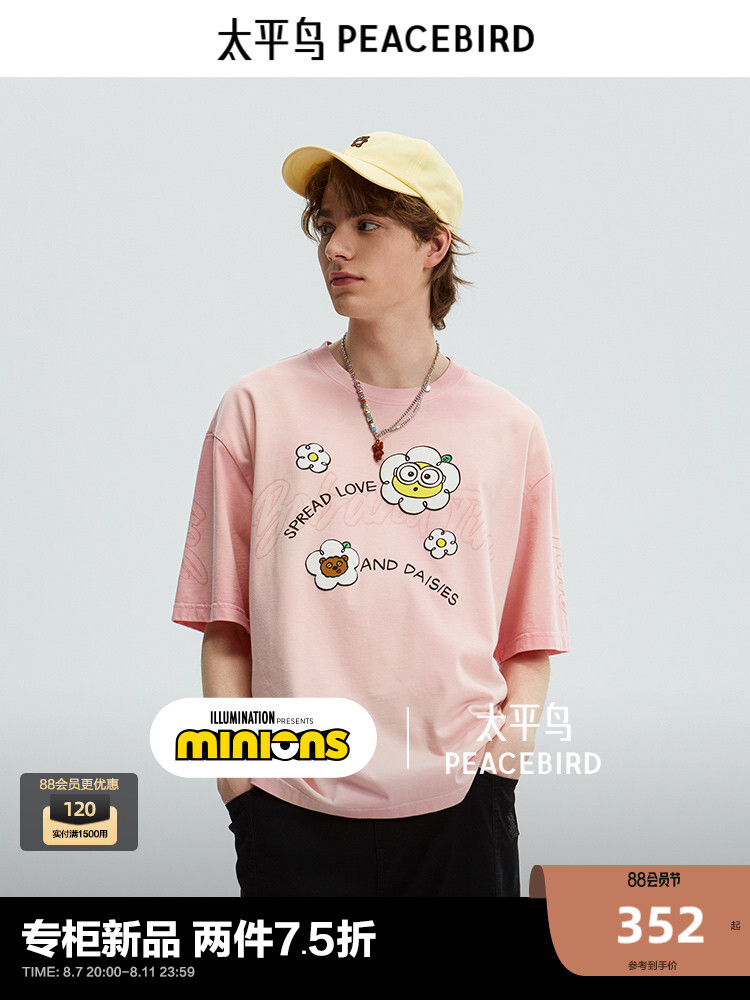 Футболка Peacebird Minions с короткими рукавами, серый
Футболка Peacebird Minions с короткими рукавами, серый