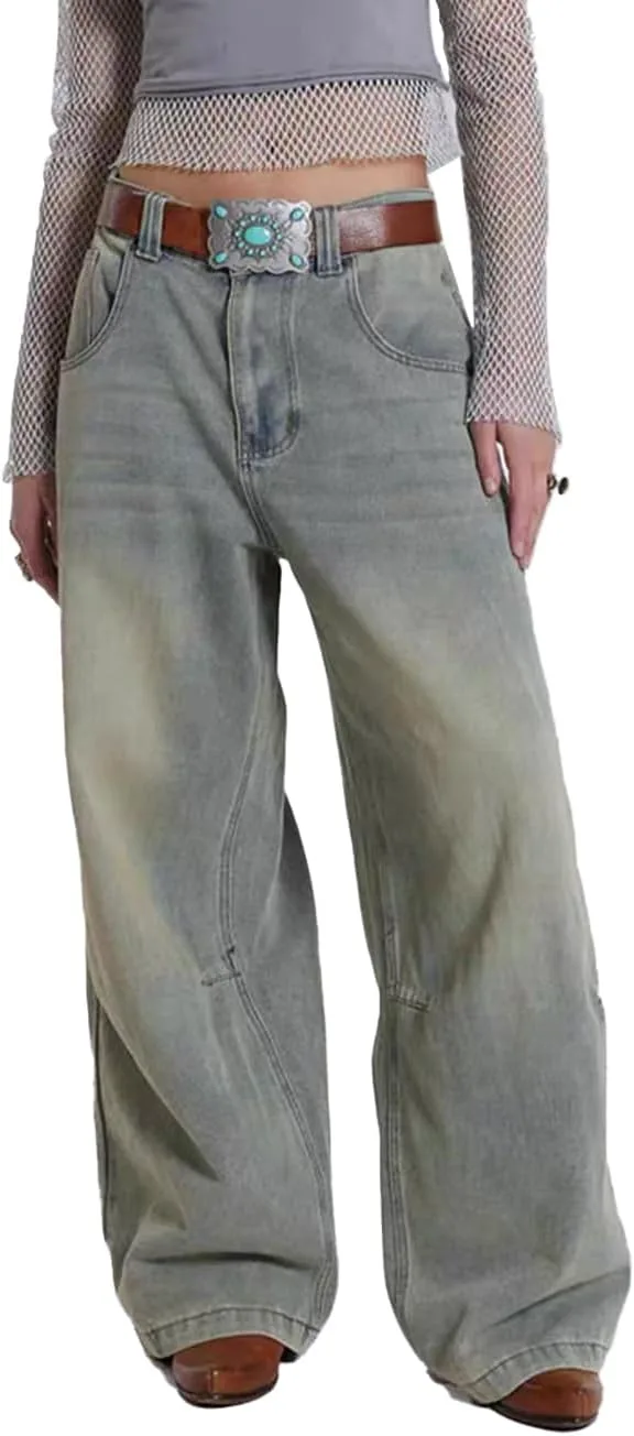 Женские джинсы-бойфренды в стиле Y2K: мешковатые, с низкой посадкой и прямыми штанинами Pivanzore
Женские джинсы-бойфренды в стиле Y2K: мешковатые, с низкой посадкой и прямыми штанинами Pivanzore