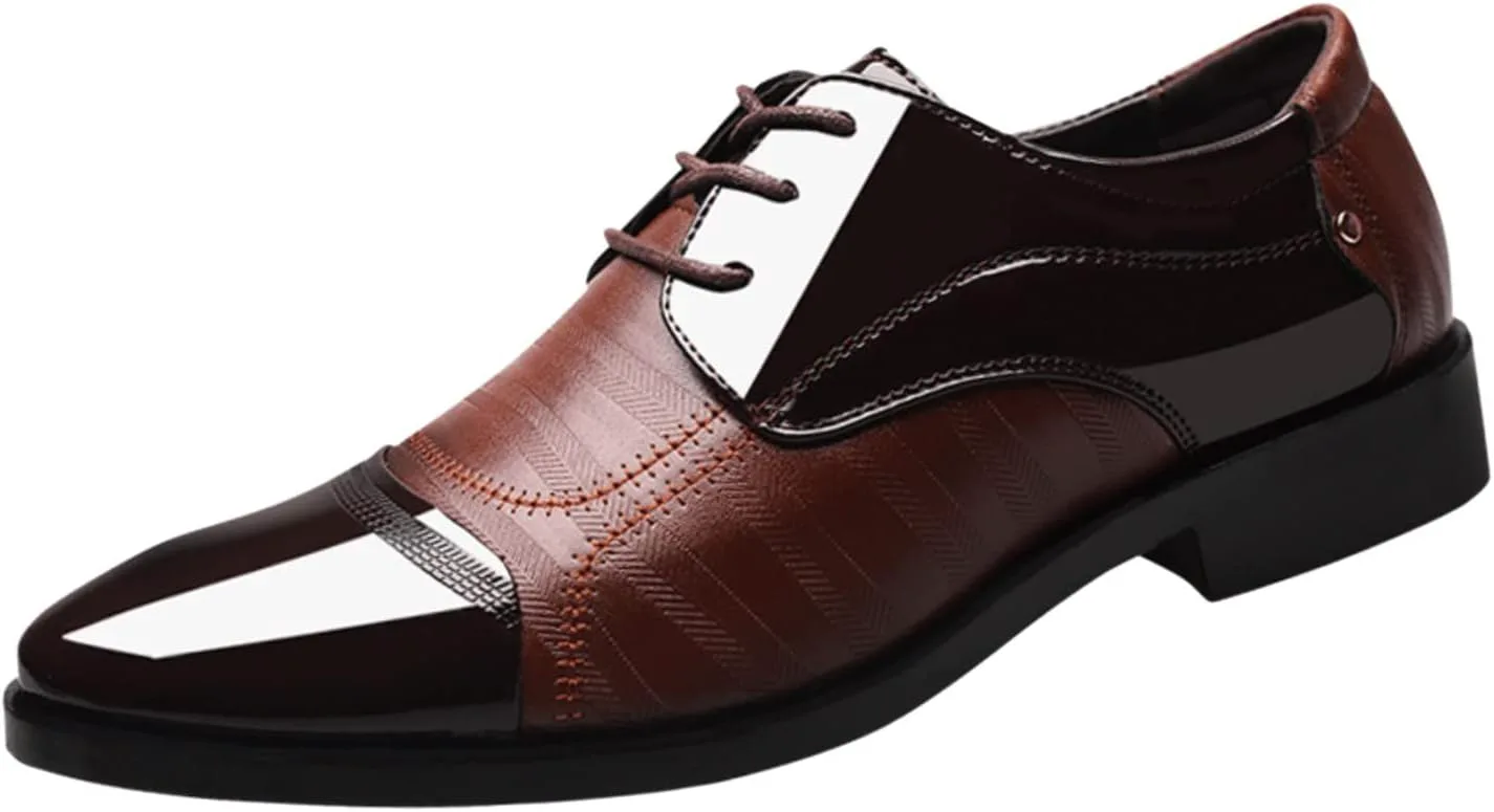 Мужские туфли HINDOLA Классические оксфорды для мужчин Формальные деловые модные туфли на шнуровке для свадьбы, коричневый
Мужские туфли HINDOLA Классические оксфорды для мужчин Формальные деловые модные туфли на шнуровке для свадьбы, коричневый
