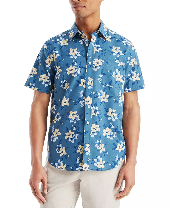 Мужская рубашка с коротким рукавом и цветочным принтом Nautica, синий
Мужская рубашка с коротким рукавом и цветочным принтом Nautica, синий