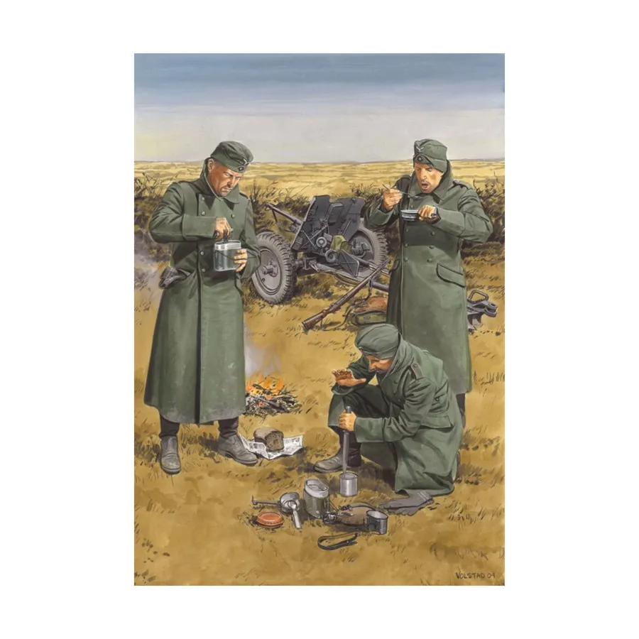 «Время еды» — немецкий расчет противотанковых орудий с 3,7-см PaK 35/36, Восточный фронт., Dragon Models - '39 to '45 Series - Germany (1:35)