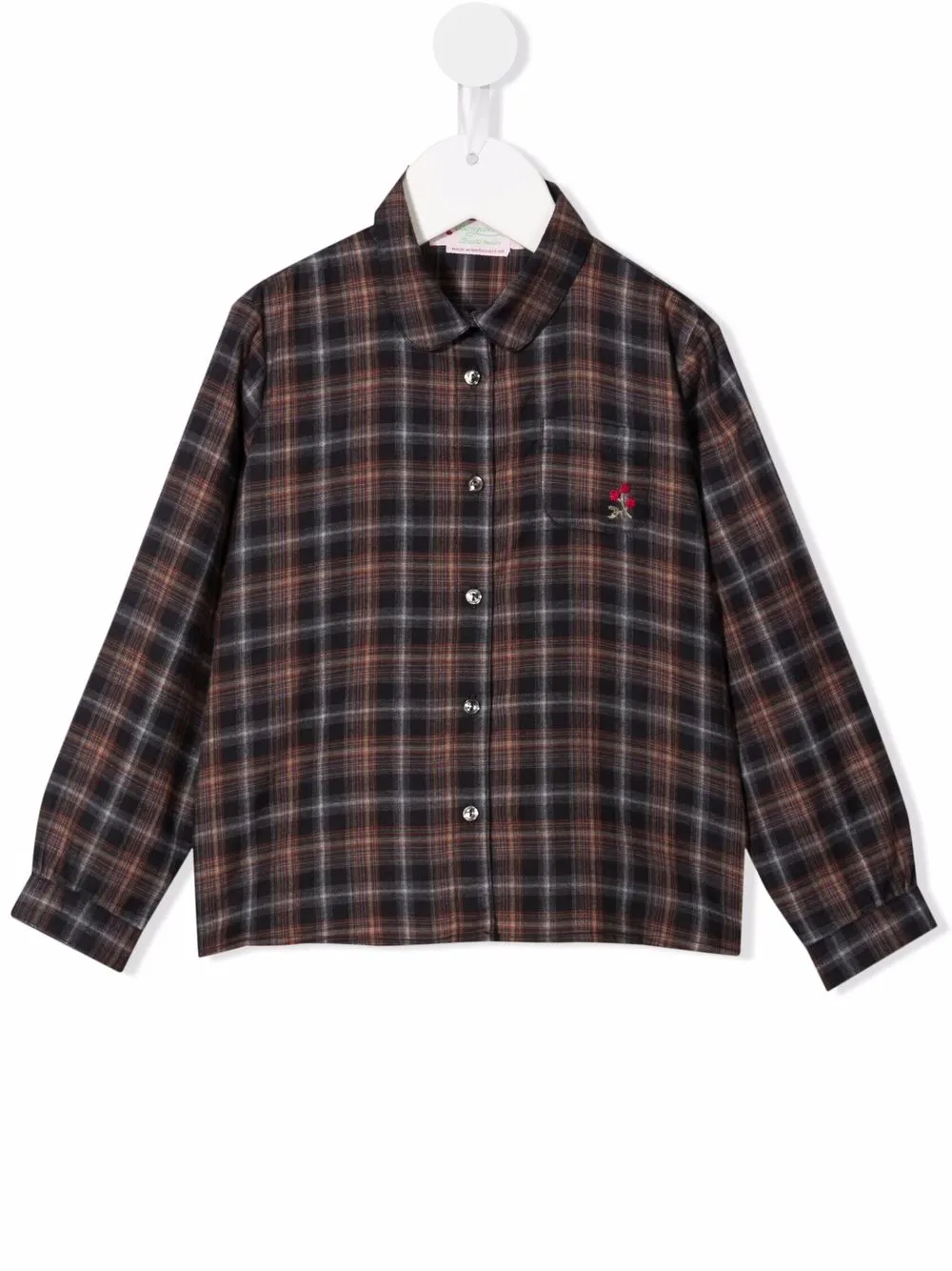 Клетчатая рубашка с вышитым логотипом Bonpoint, черный
Клетчатая рубашка с вышитым логотипом Bonpoint, черный