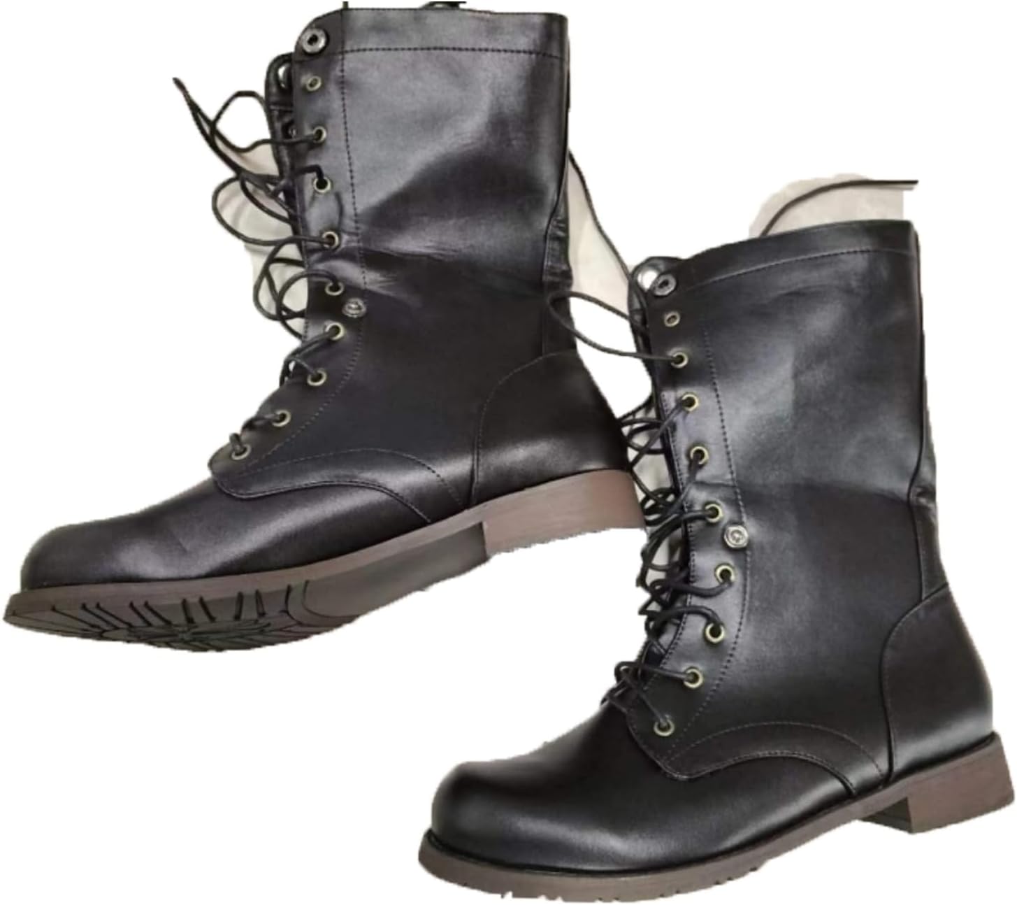 Мужские ретро байкерские боевые ботинки из кожи, шнурованные, средней высоты до икры, модные повседневные складные высокие короткие ботинки - ботинки Чака с круглым носком Houdbdol, черный
Мужские ретро байкерские боевые ботинки из кожи, шнурованные, средней высоты до икры, модные повседневные складные высокие короткие ботинки - ботинки Чака с круглым носком Houdbdol, черный