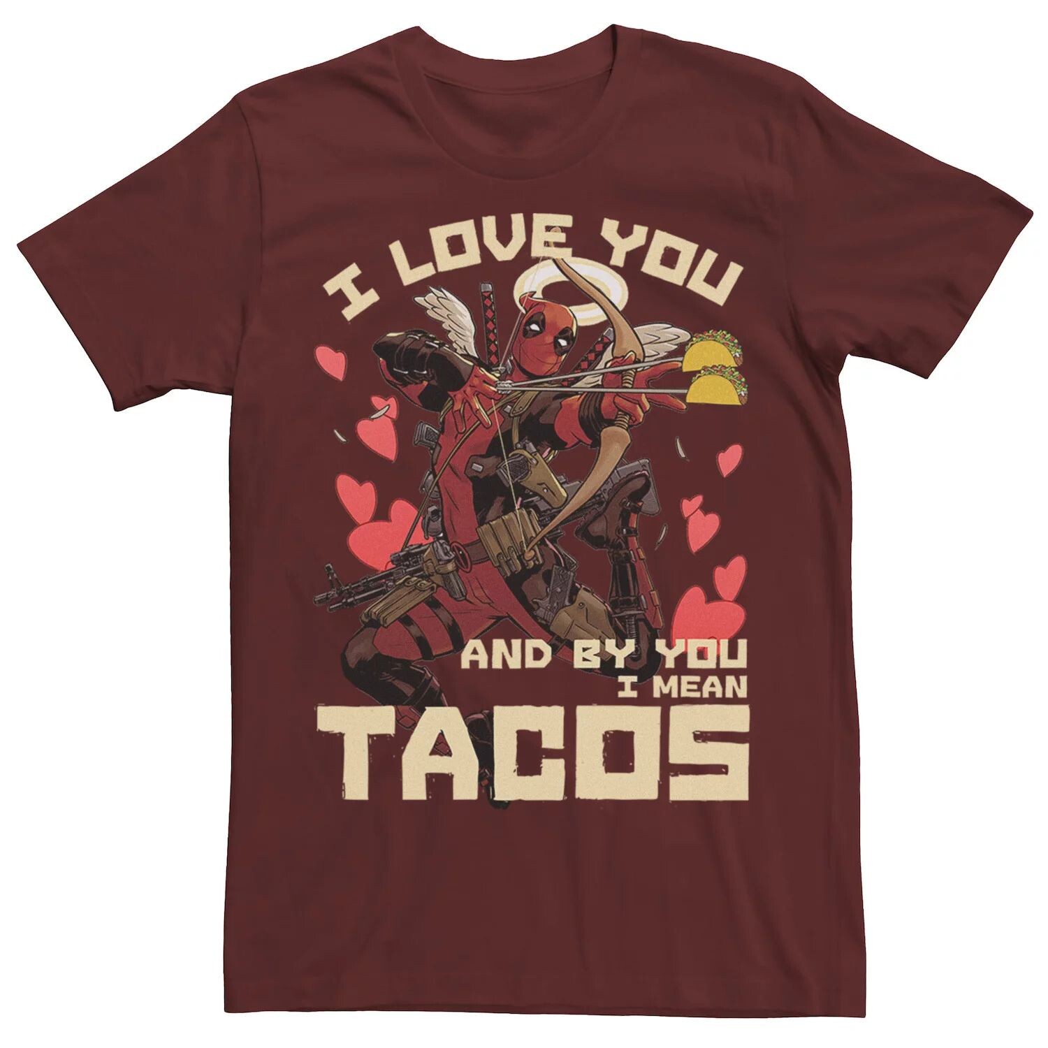 Мужская футболка Marvel Deadpool Cupid Love For Tacos Licensed Character
Мужская футболка Marvel Deadpool Cupid Love For Tacos Licensed Character