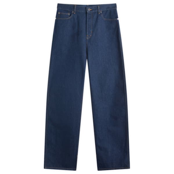 Мешковатые джинсы цвета индиго Gucci, мультиколор 
Мешковатые джинсы цвета индиго Gucci, мультиколор