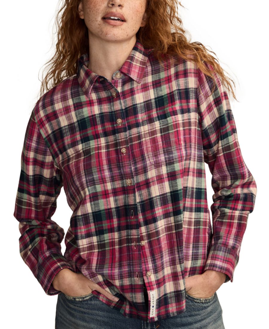 Женская рубашка в клетку Клайд в стиле бойфренд на пуговицах Lucky Brand, Pink Multi Plaid
Женская рубашка в клетку Клайд в стиле бойфренд на пуговицах Lucky Brand, Pink Multi Plaid