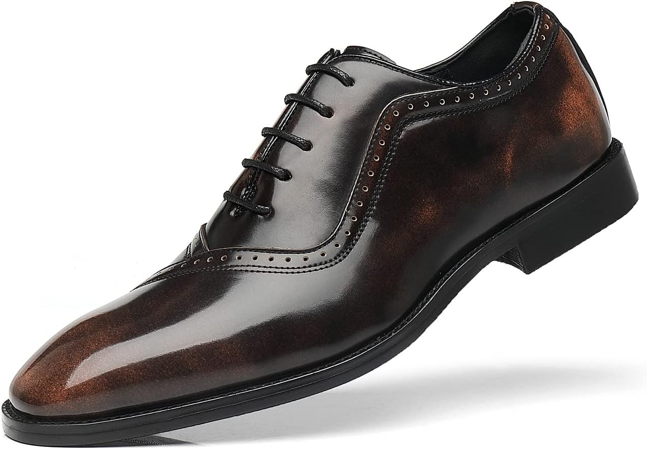 Мужские оксфорды Santimon из искусственной лакированной кожи, дерби с бродированными деталями, классические туфли на шнуровке, формальные и повседневные лоферы, Bronze
Мужские оксфорды Santimon из искусственной лакированной кожи, дерби с бродированными деталями, классические туфли на шнуровке, формальные и повседневные лоферы, Bronze