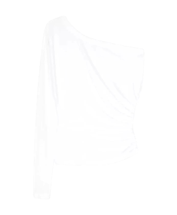 Белая асимметричная блузка с одним рукавом Norma Kamali, белый
Белая асимметричная блузка с одним рукавом Norma Kamali, белый