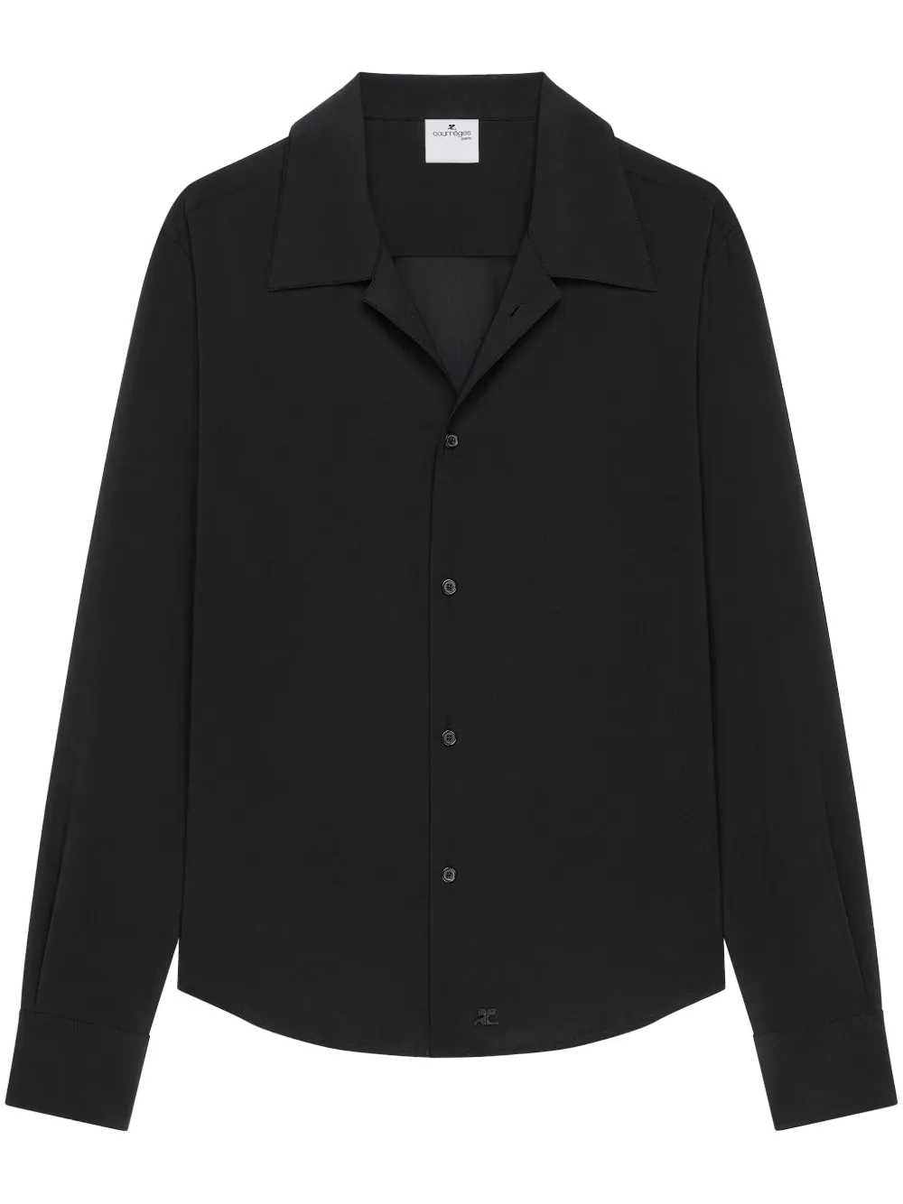 Рубашка с распашным воротником Courrèges, черный
Рубашка с распашным воротником Courrèges, черный