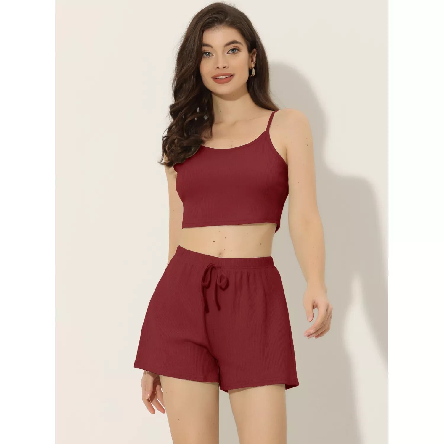 Женская пижама, укороченная майка без рукавов и шорты, комплект для отдыха cheibear, синий
Женская пижама, укороченная майка без рукавов и шорты, комплект для отдыха cheibear, синий