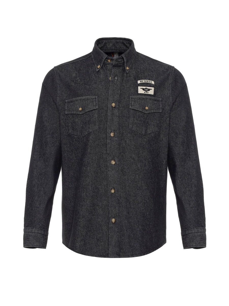 Рубашка обычного кроя на пуговицах By Diess Collection, черный деним
Рубашка обычного кроя на пуговицах By Diess Collection, черный деним